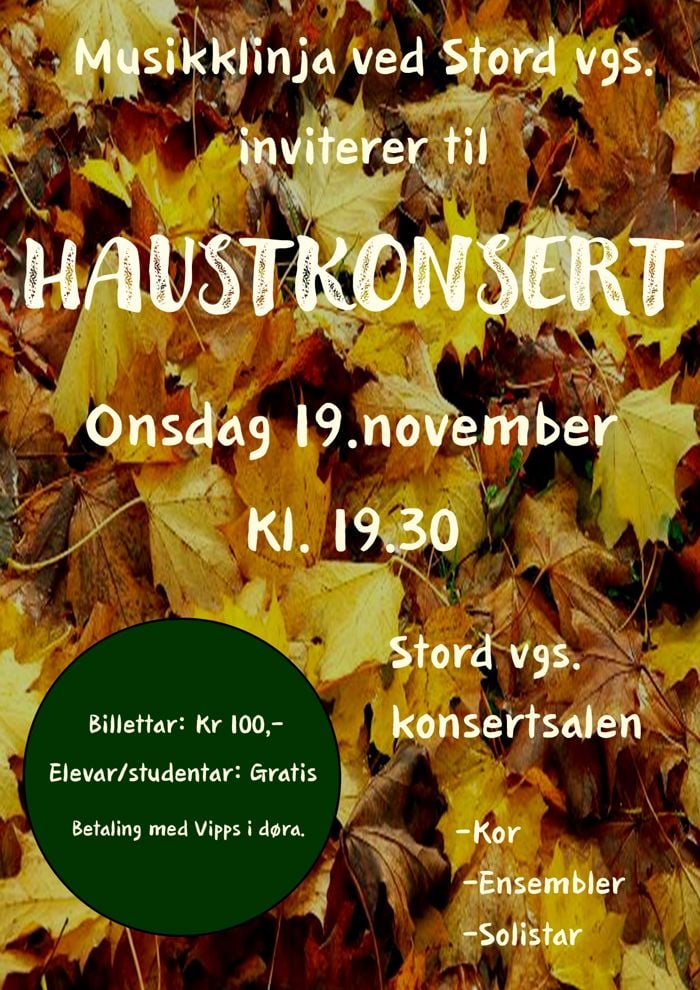Plakat om haustkonsert